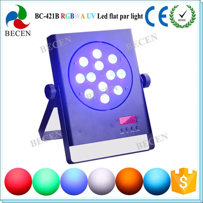 BECEN 1 10 шт. 12X18w rgbwa uv 6in1 светодиодный плоский par прожектор для сцены dj освещение|rgbwa