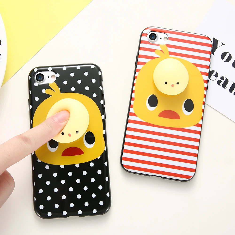 KISSCASE 3D милый чехол курица для iPhone 7 Plus 8 6 6S мягкие чехлы телефонов 5 SE 5S модные на
