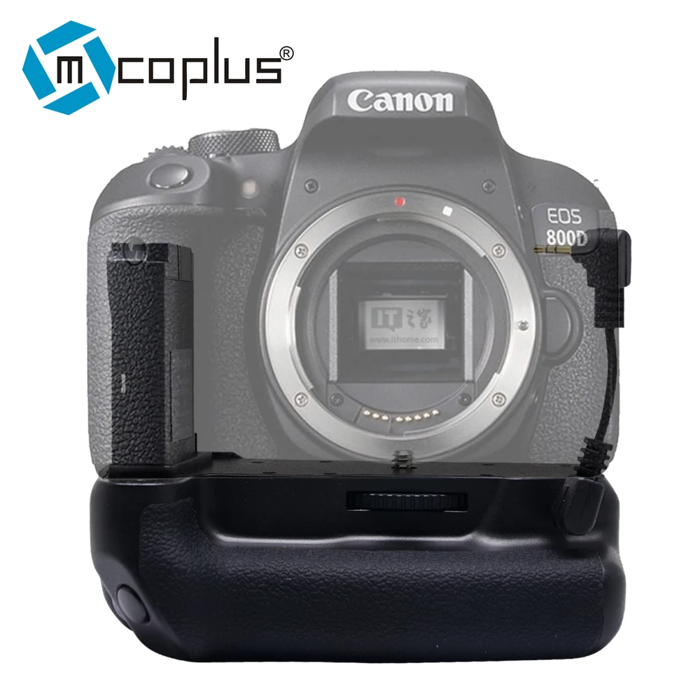 Вертикальный держатель для батарей Mcoplus Canon 800D T7i X9i 77D 9000D работает с аккумулятором