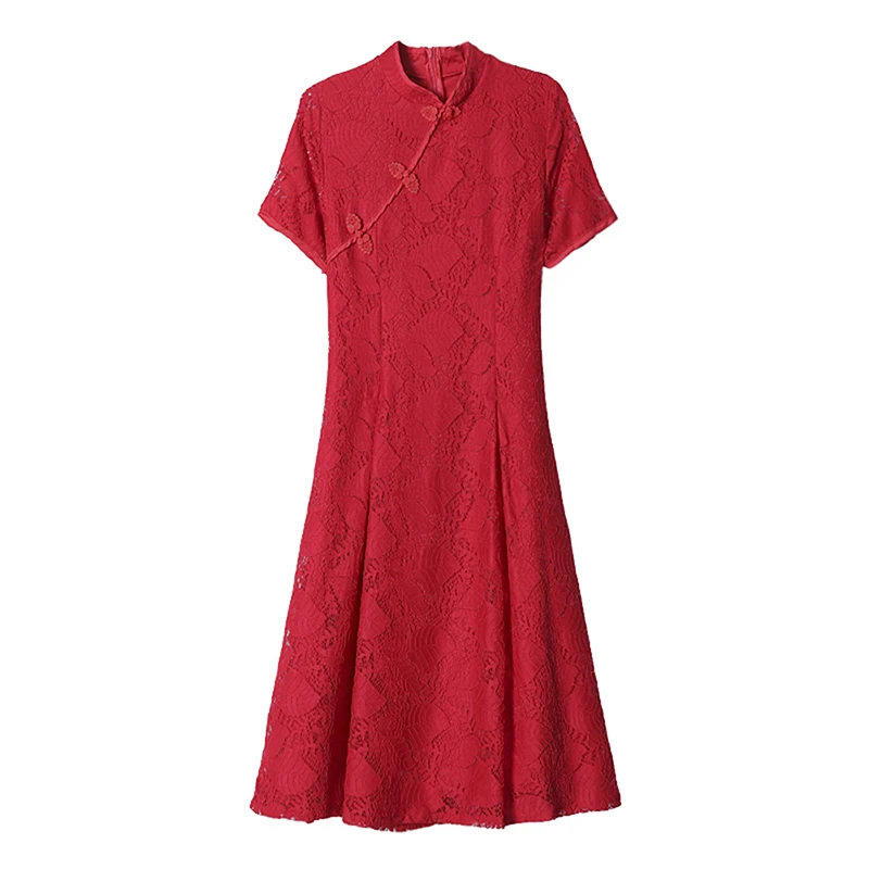 Женское винтажное элегантное платье Cheongsam китайское свадебное с вышивкой