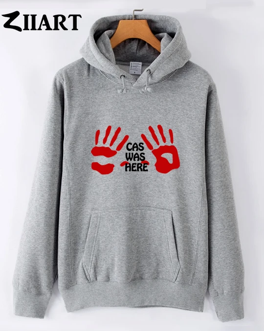 Сверхъестественные ангельские с героями сериалов cas здесь красный handprinting Парная