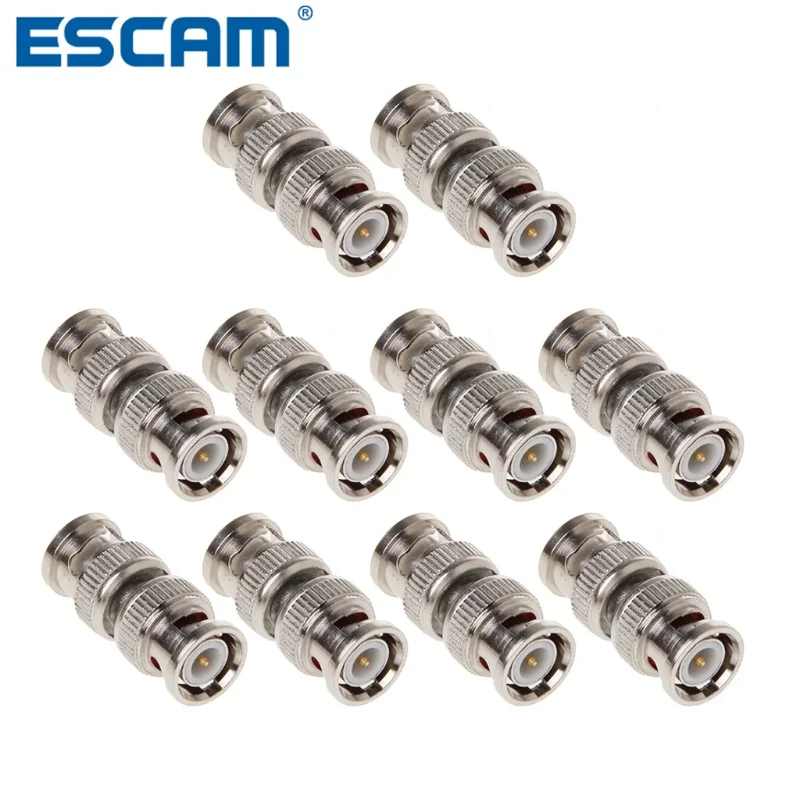 Escam 10 шт./лот BNC разъем Папа-папа коаксиальный ответвитель адаптер для