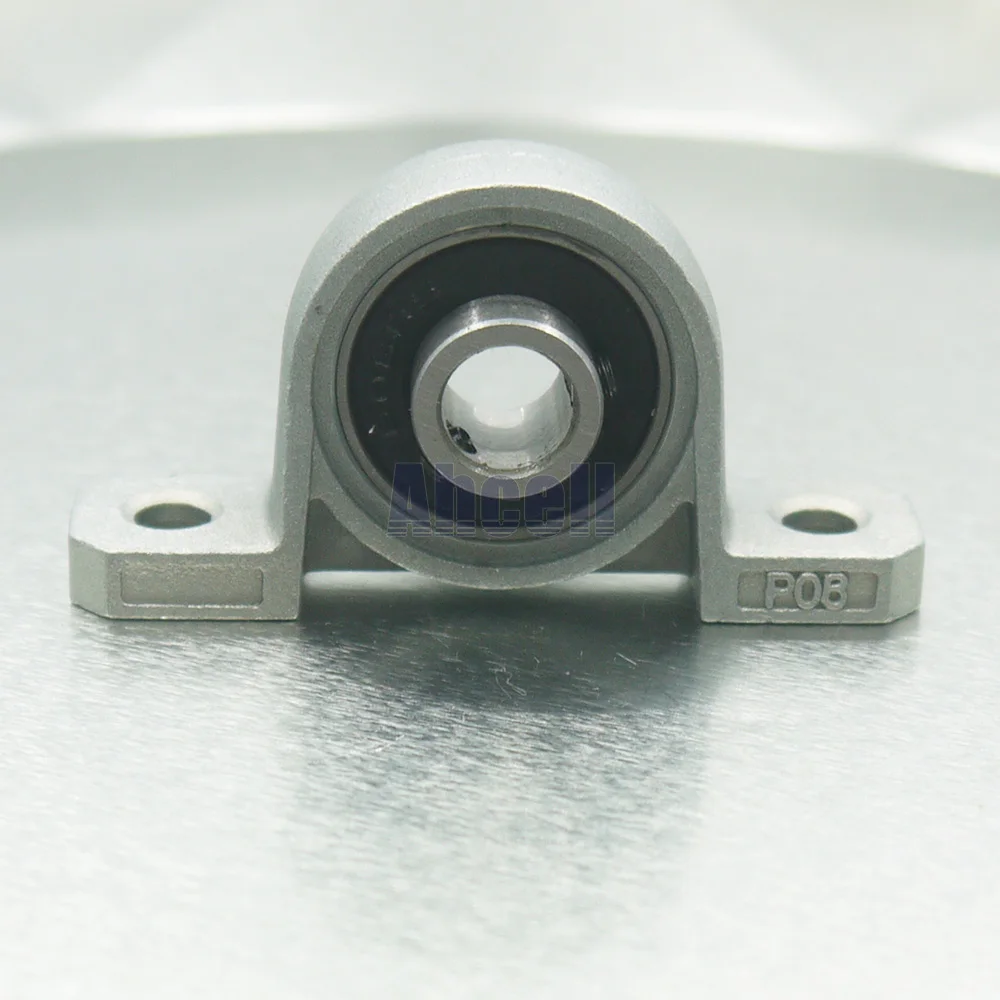 

2pcs P08 Zinc Alloy Diameter 8mm Bore for shaft 3D printer self aligning Ball Bearing Housing Holder Mount Pillow Block Bearing