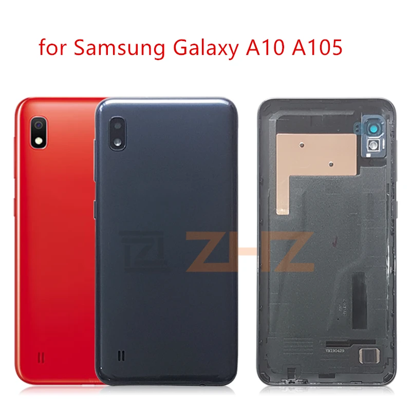 Для SAMSUNG Galaxy A10 A105 Задняя крышка батареи Дверь стеклянная корпуса Замена для
