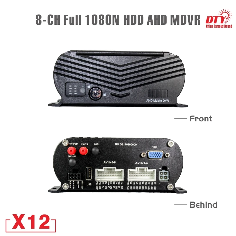 8CH 4G GPS Wi Fi 1080N AHD HDD Мобильный DVR поддерживает 512 Гб SD карты и 4 ТБ X12(GPS | 4G)|hdd mobile dvr|dvr