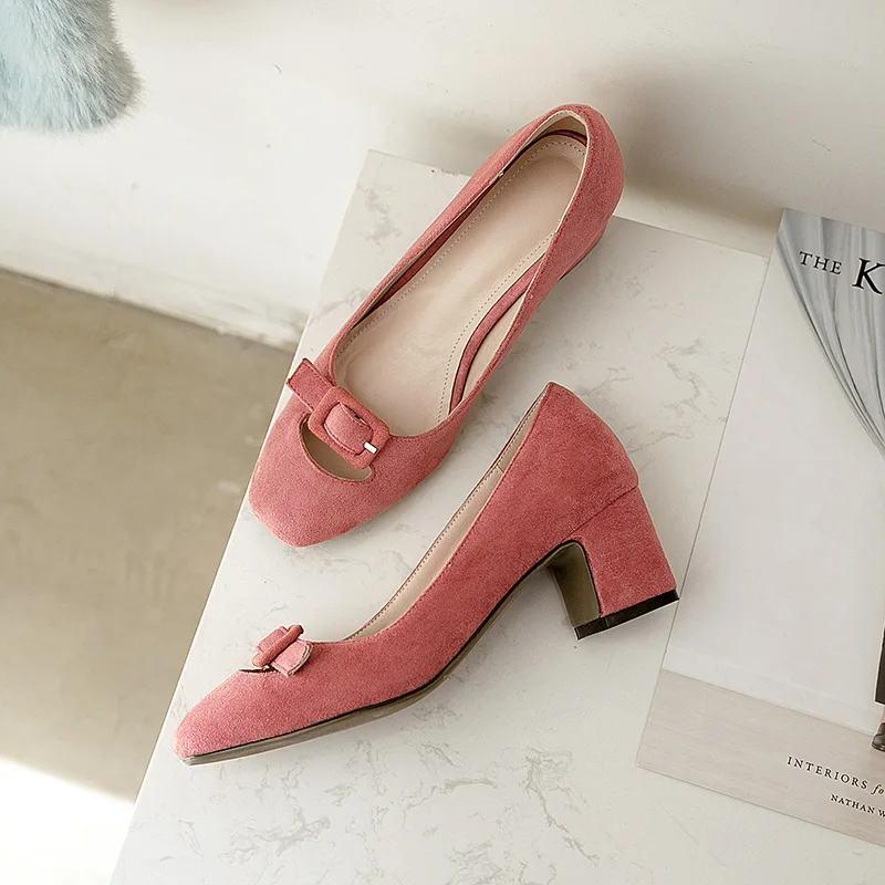 2018 Весенняя новинка Женская обувь основной стиль Ретро мода Обувь на высоком