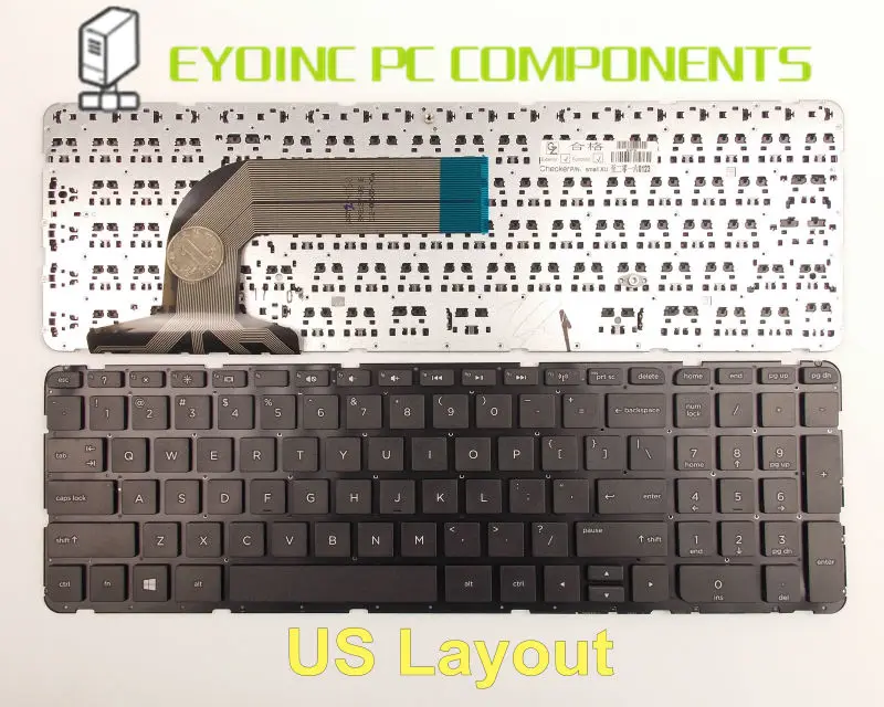 Клавиатура для ноутбука HP Pavilion 17-e 17-e122ca 17-e184ca, без рамки, версия для США
