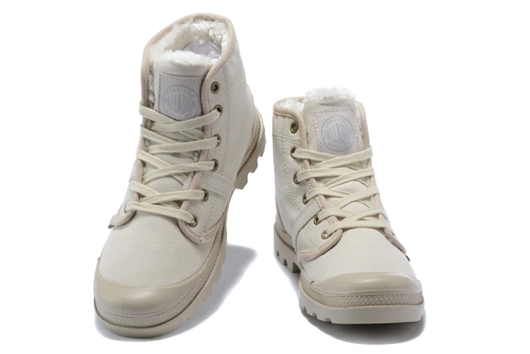 Palladium Pampa плюшевая теплая Повседневная парусиновая обувь ковбойские зимние Туфли без каблуков Для мужчин Военная Униформа армия тактический Ботильоны Zapatos de Hombre