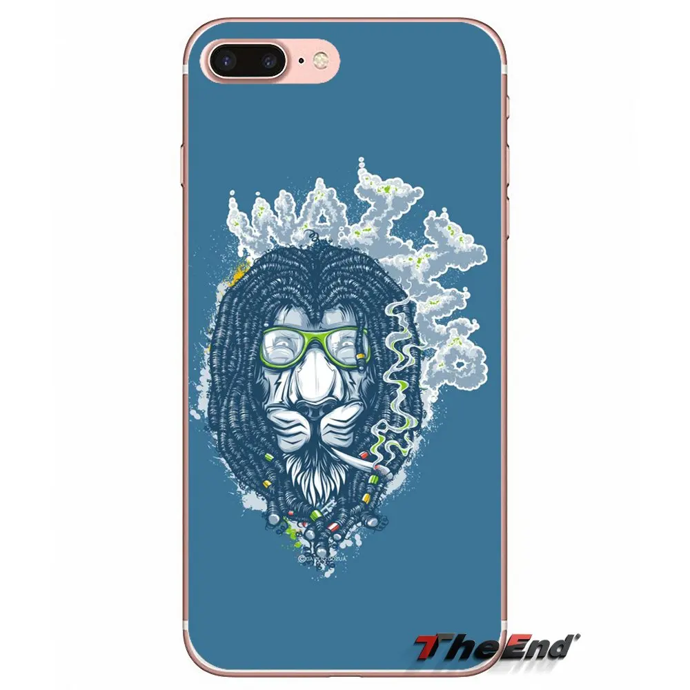 Мягкий ТПУ чехол для Huawei G7 G8 Ascend P7 P8 P9 Lite Honor 4C 5X 5C 6X Mate 7 8 9 Y3 Y5 Y6 II Pro rasta lion рэгги Боб