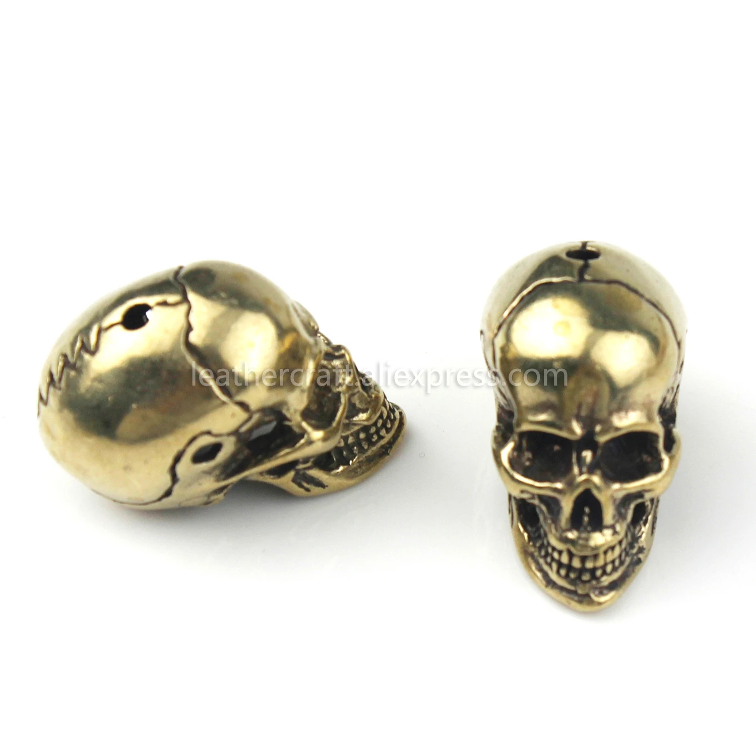 1 подвеска в виде черепа стиле ретро латунный полированный кулон панк и байкера