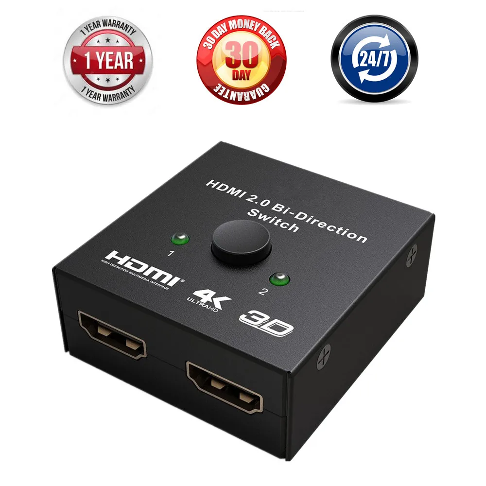 Сплиттер UHD 4K HDMI 2 0 двунаправленный переключатель 2x1 или 1x2 поддержка HDCP для PS3 PS4 и
