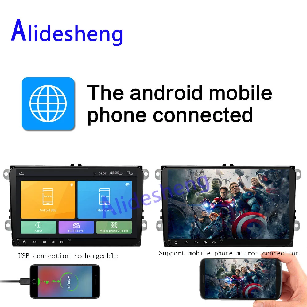 Автомобильный мультимедийный плеер на Android 8 1 для VW Volkswagen Golf Polo Tiguan Passat b7 b6 SEAT leon