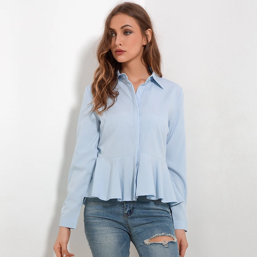 2017 Для женщин Блузки для малышек шифон Рубашки мальчиков рюшами Новая Мода