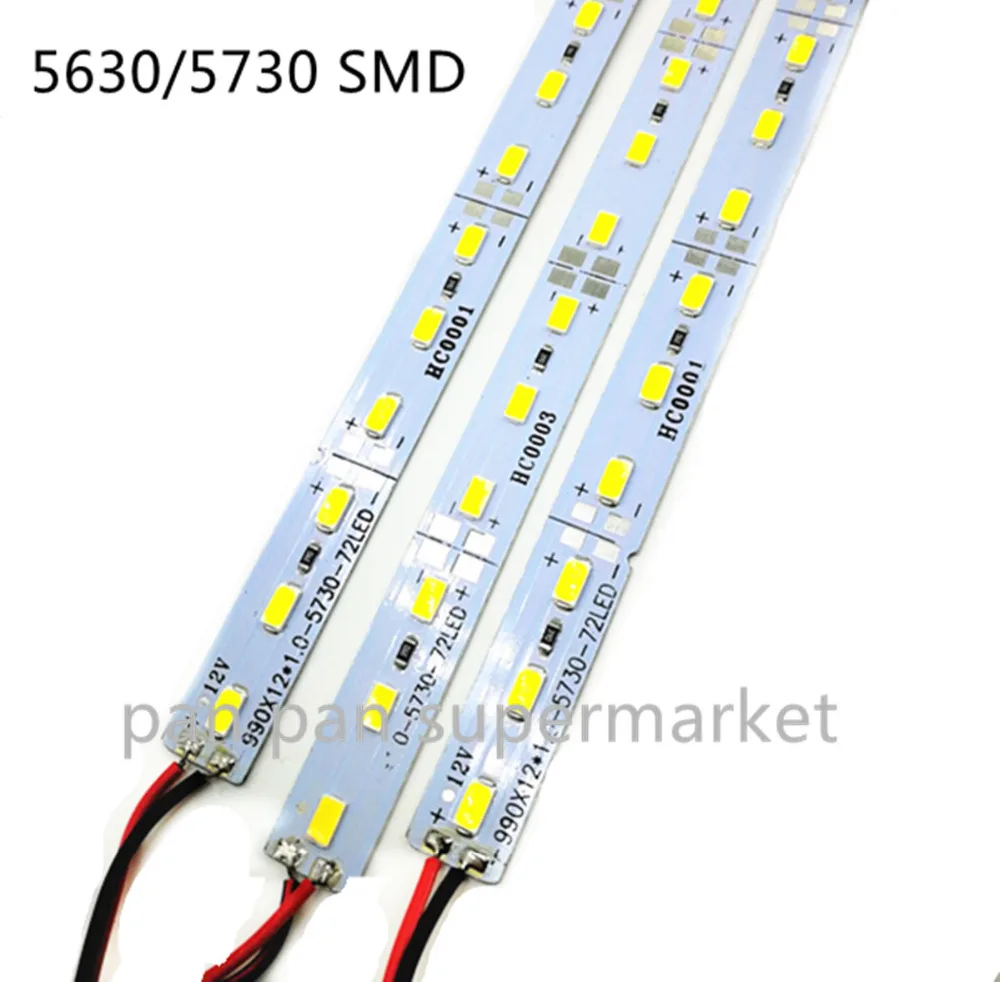 10 шт. сверхяркий светодиодный светильник 12 в пост. Тока 5730 SMD 5630 50 см 36 алюминиевый