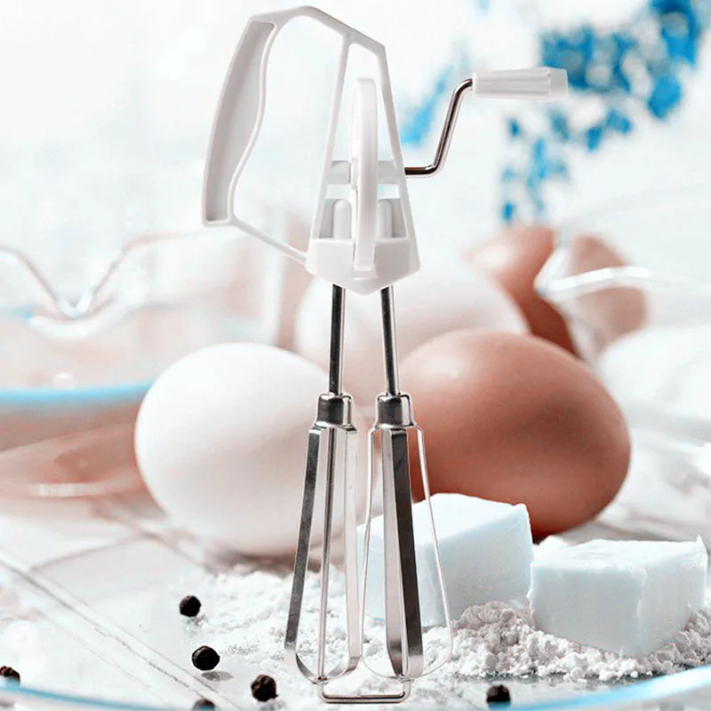 White FGHGF ручной венчик для яиц миксер блендер из нержавеющей стали кухонные инструменты - Цвет: White