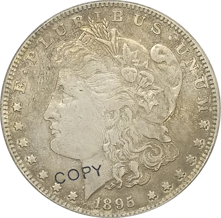 

1895 United States Morgan 1 One Dollar Cupronickel Plated Silver Copy Coin