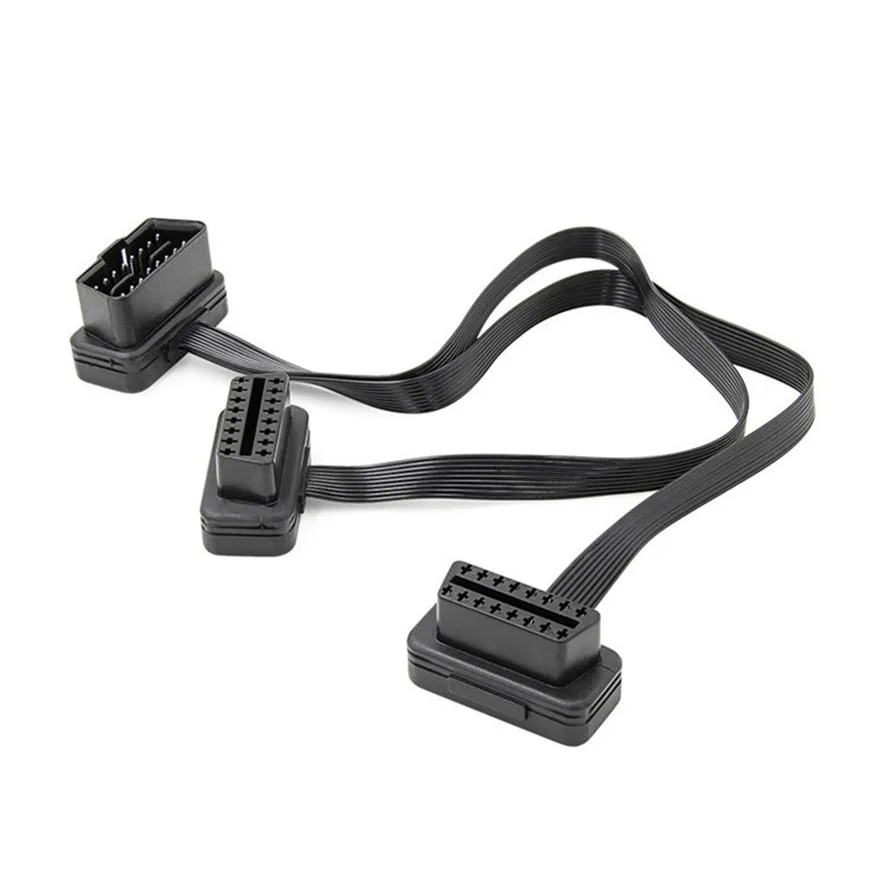 Сканер OBD2 l0418 16 контактный переходник с одного разъема на два Y образный