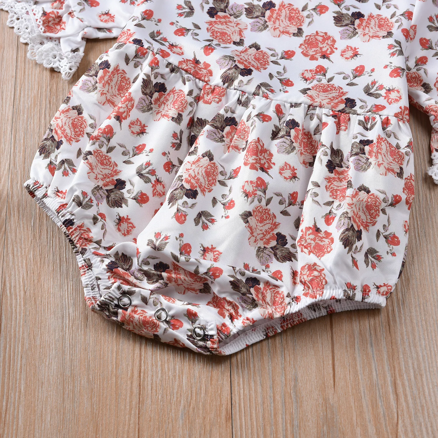 Лидер продаж боди с кружевными рукавами для маленьких девочек комбинезон летняя