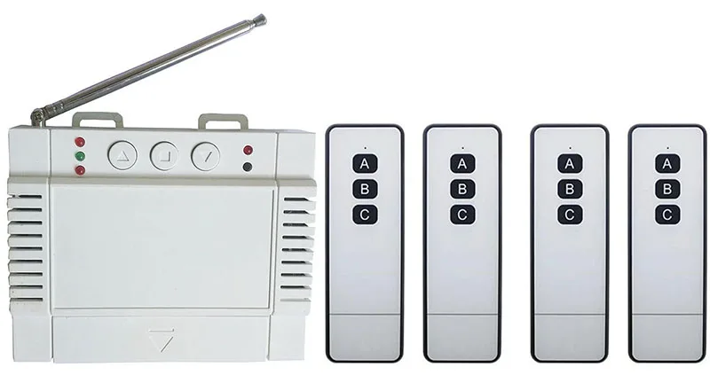 

AC220V 250V 380V 2CH Wireless Remote Control Switch Receiver+Transmitter tubular motor garage door projection screen shutters