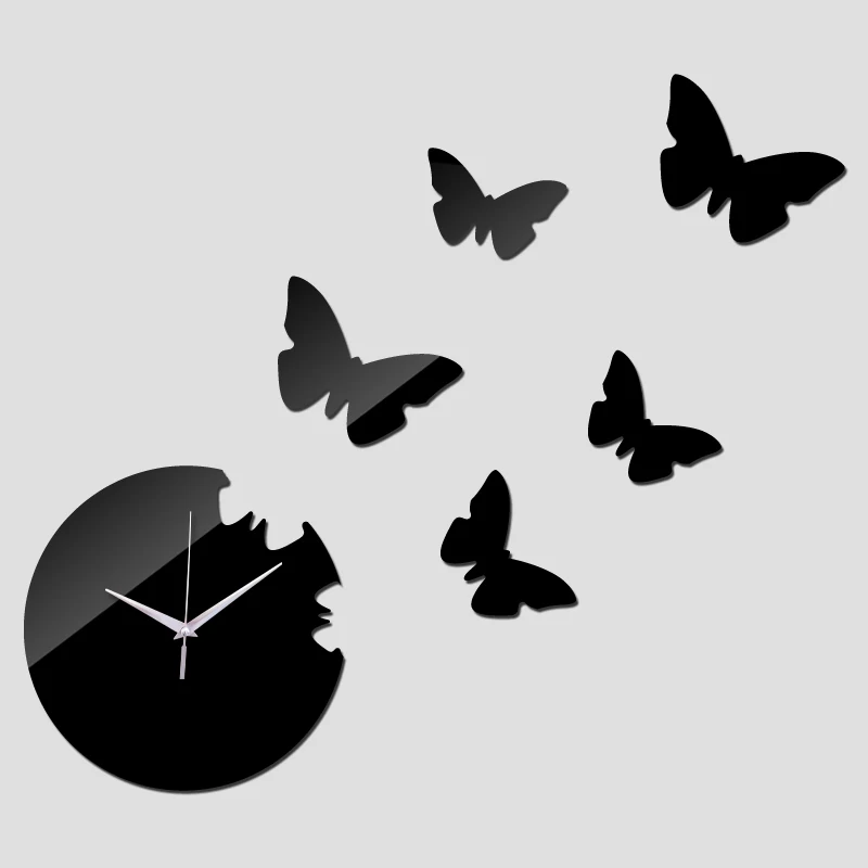 2019 горячая Распродажа рекламные зеркальные настенные часы 3d наклейки для