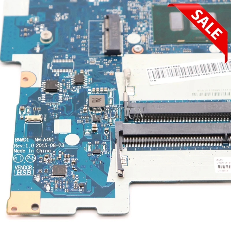Материнская плата NOKOTION BMWD1 для ноутбука lenovo ideapad 300 17ISK SR2EX Pentium 4405U материнская