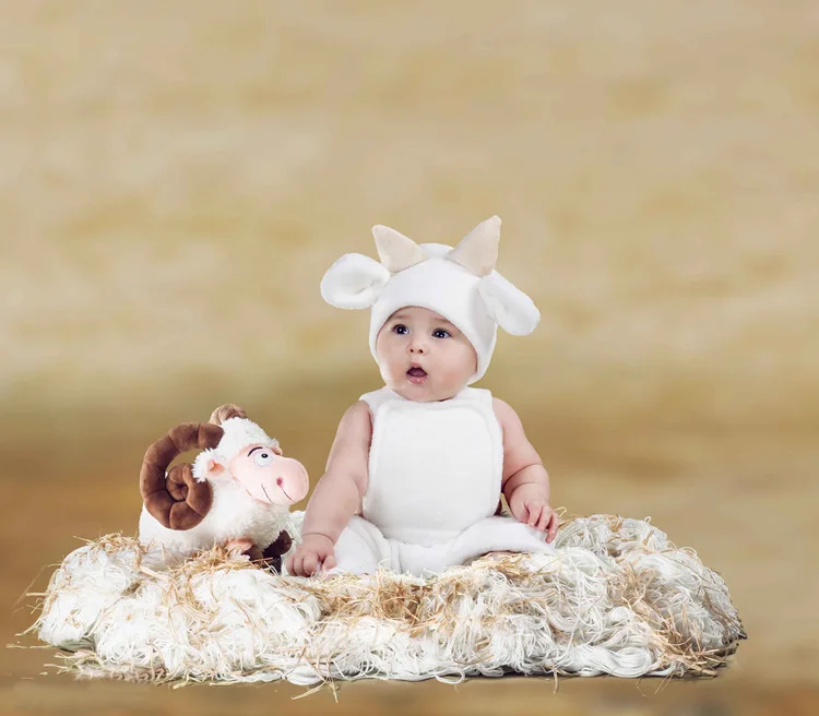 Newborn baby costume photo props girl sheep design hat 0-6month photographie shoot new arrival | Детская одежда и обувь