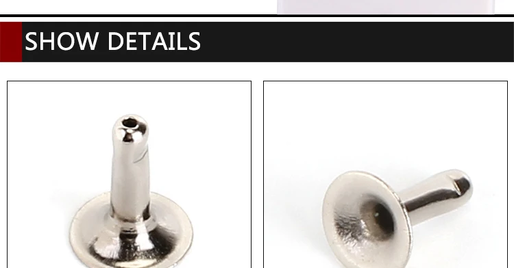 Античные латунные заклепки быстрые шпильки круглые грибы декоративные заклепки DIY Набор 6 мм для одежды сумка для обуви подножки из металла