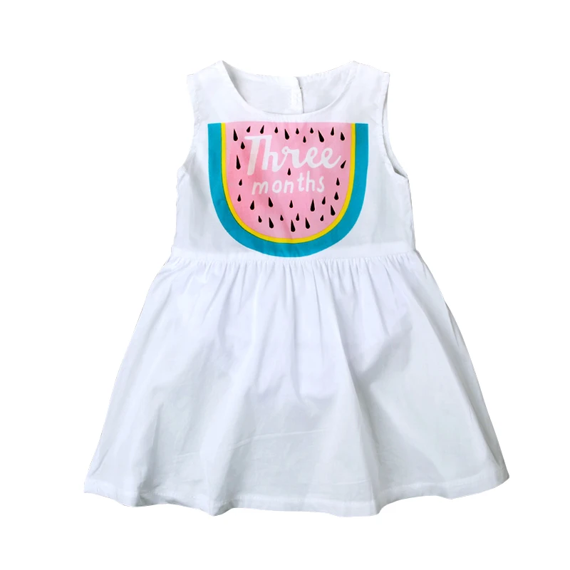 Платье для маленьких девочек хлопковые детские платья цельная Детская летняя