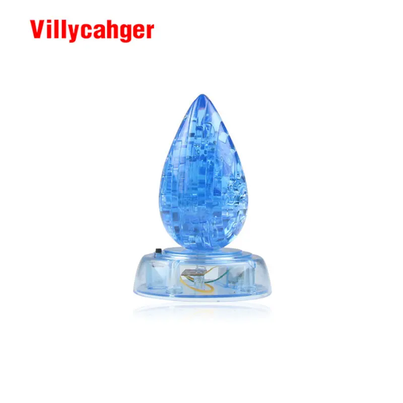 Free shipping Crystal Puzzle with Flash Light DIY Model Buliding Toy for Children Home Decoration - Water Drop 9010A | Игрушки и хобби