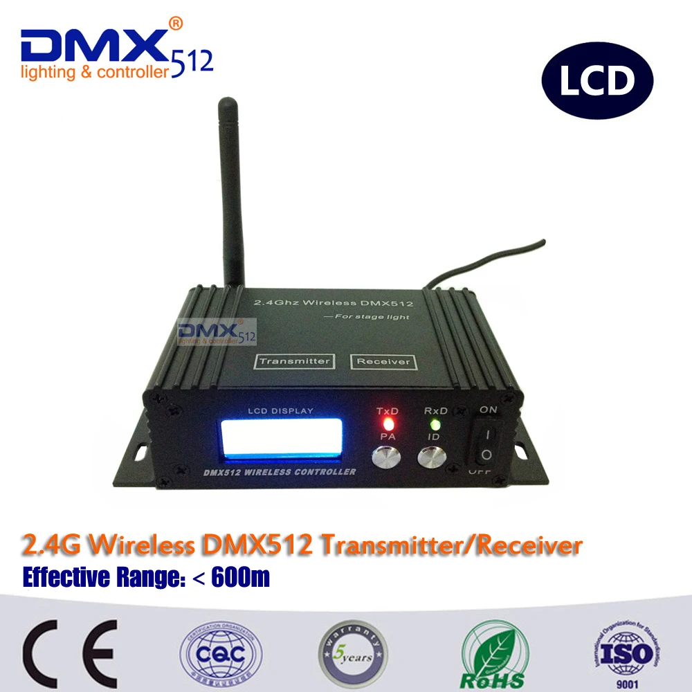 DHL/Fedex Бесплатная доставка 2 шт 4G беспроводной контроллер DMX с ЖК экраном простая