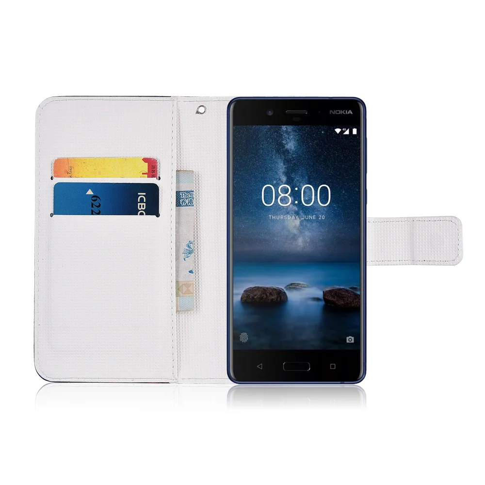 Для Nokia на возраст 1, 2, 3, 5, 6, 7, 8, Sirocco чехол мягкий гелеобразный Чехол-бумажник из искусственной кожи чехол модные милые классные крышка