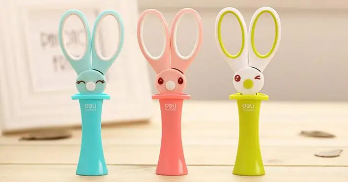 

1pcs Kawaii DIY Cartoon Magic Bunny Scissors for Kids , Children's Cartoon Paper Cut Scissors