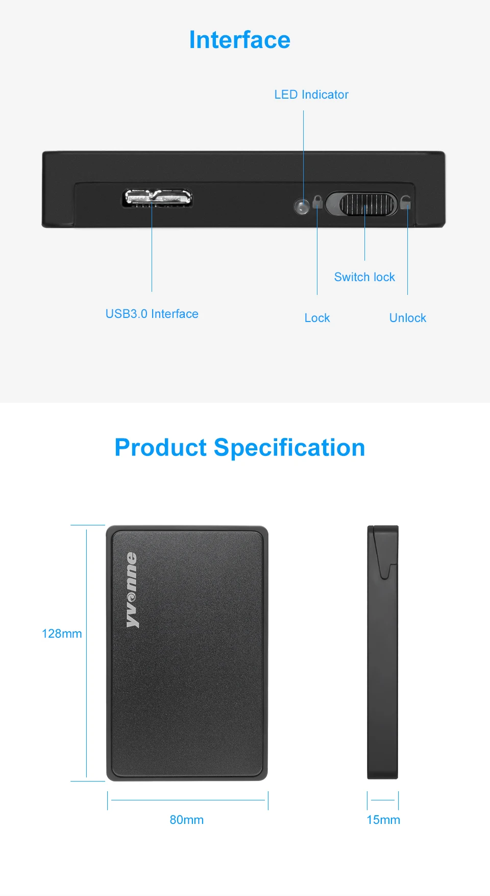 Yvonne HDD чехол SATA USB 3,0 адаптер SATA HDD коробка HD корпус для внешнего жесткого диска для SSD диск 2,5/2,6/2,7/2,8 дюймов хранения чехол s