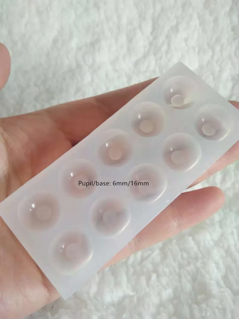 pupil 6mm base 16mm BJD глаз плесень смолы глаз плесень 14 мм 16 мм 18 мм - Цвет: pupil 6mm base 16mm