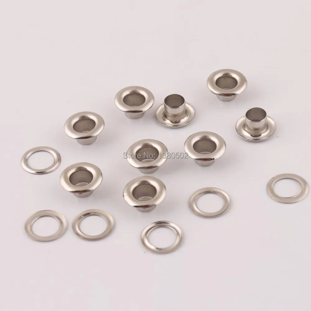 Наружные Серебристые люверсы 100 шт./лот 9 мм с прокладками для шайбы сумок