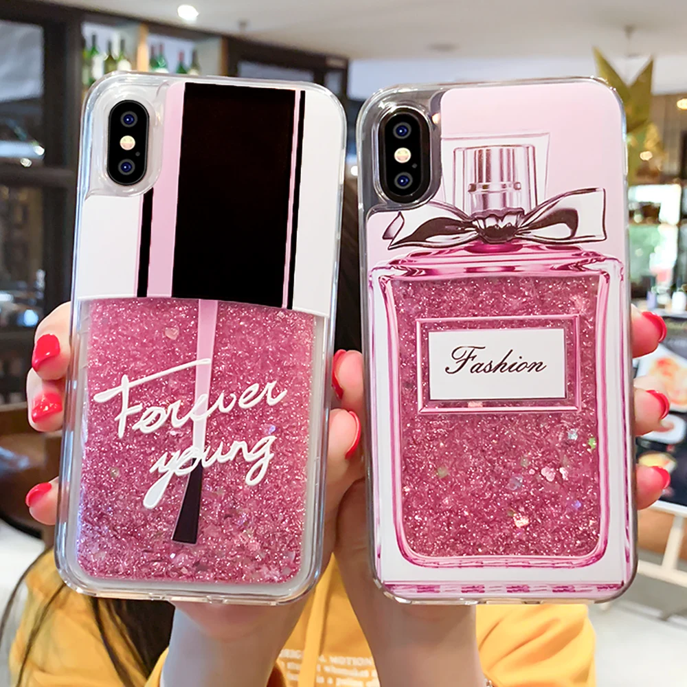Liquid Glitter Case For iPhone 7 8 Plus X XR XS Max Quicksand Luxury Phone 5 5S SE 6 6S TPU Silicone Cover |