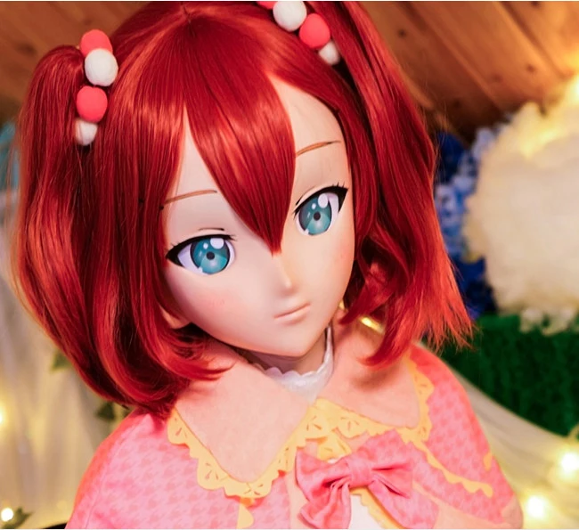 (KIG164) Женщины/девочка полуголовы Kigurumi BJD глаза Crossdress косплей японский аниме