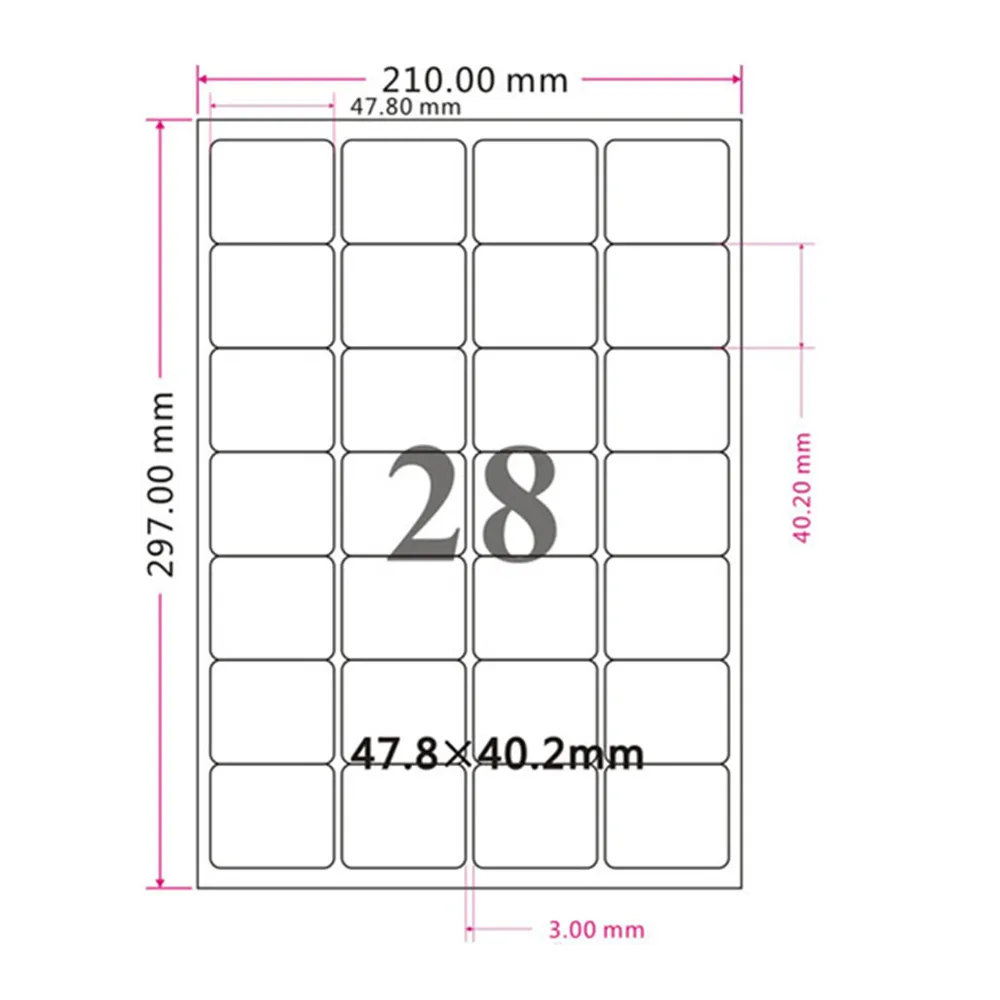 1120Pcs/Lot Glossy White A4 Kraft Paper Package Labels Tags For Laser Printer Blank Adhesive Library Goods Printing Stickers | Дом и сад