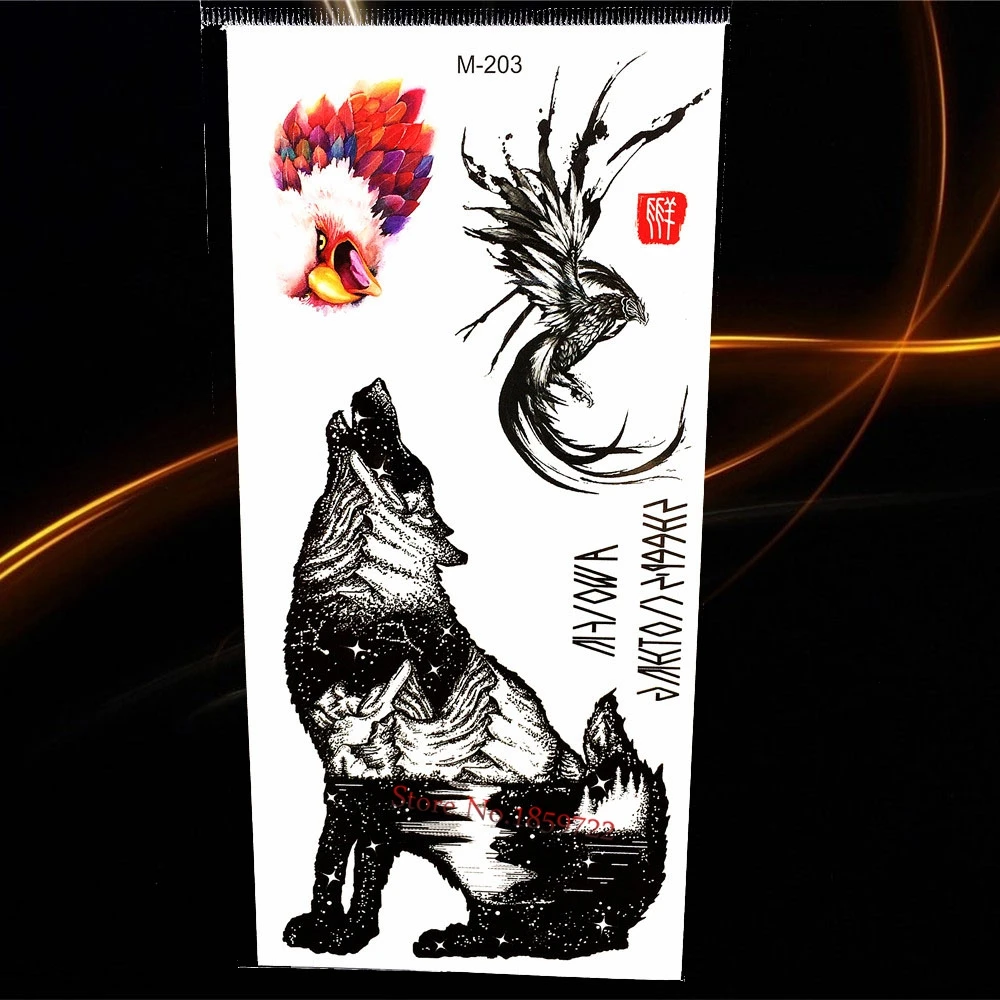 Крутые черные шипы браслет подмышка временная татуировка наклейка