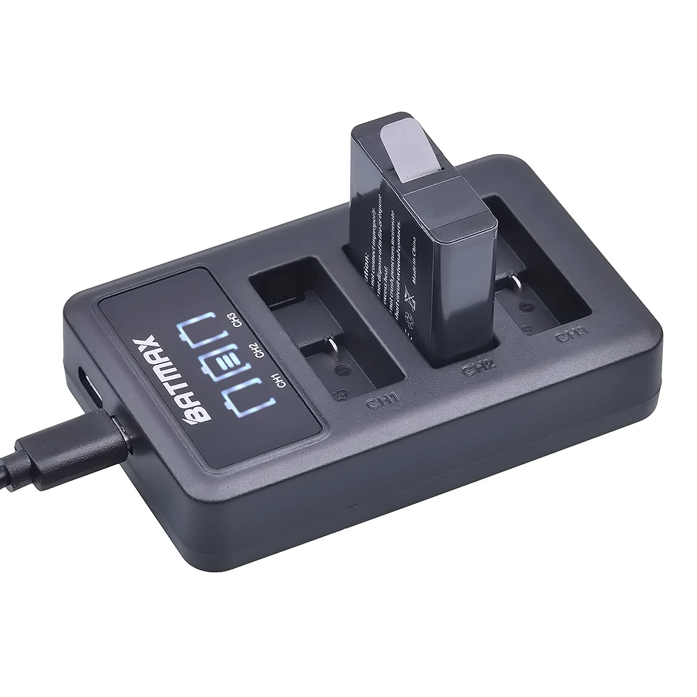 Batmax 2 шт. AHDBT-501 Батарея + светодио дный Дисплей 3 канала USB Зарядное устройство с