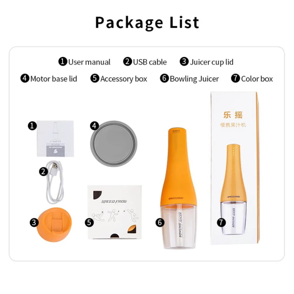 2018 New 350ml Portable Fruit Squeezer USB Charging Juicer Cup Bowling Blender Multifunction Juice Maker Machine | Бытовая техника