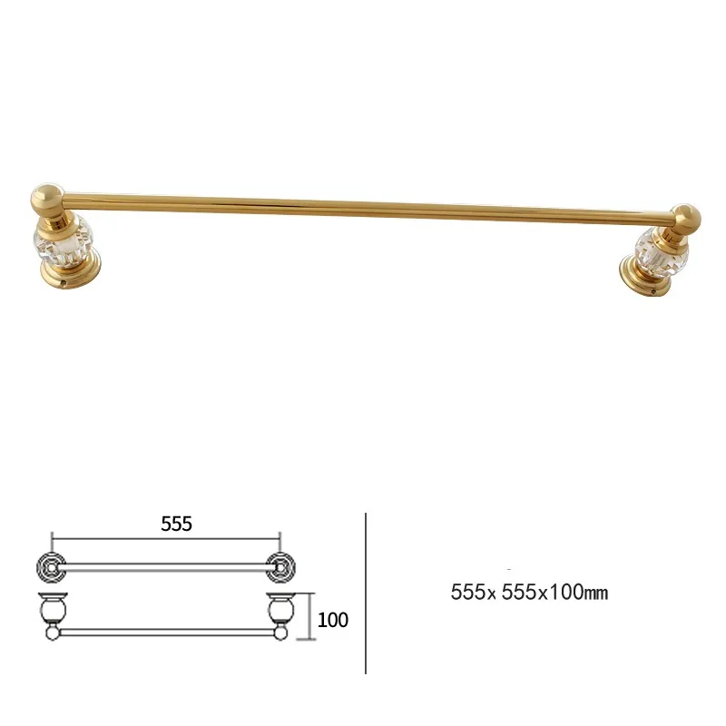 Роскошная золотая вешалка для полотенец из твердой латуни разных стилей