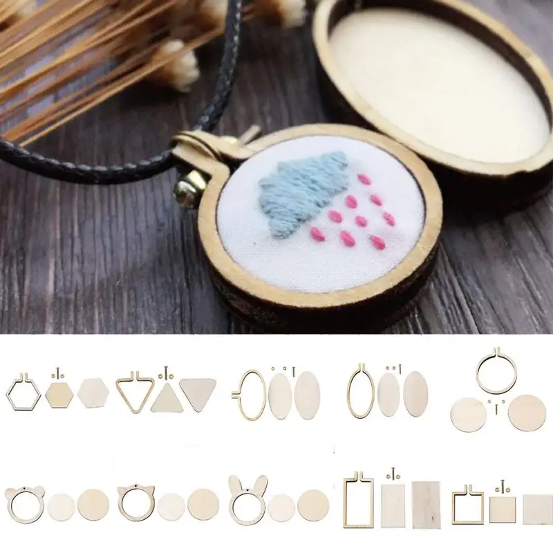 Mini/Large Wooden Cross Stitch Hoop Ring Embroidery Circle Sewing Kit Frame Craft Set 2 Chip Screw Nut #705 | Дом и сад