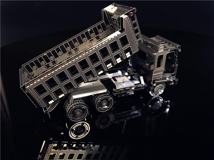 MMZ модель NANYUAN 3D металлическая головоломка Самосвальный грузовик, инженерный транспорт Сборная модель DIY 3D лазерная резка модель головоломка игрушка для взрослых