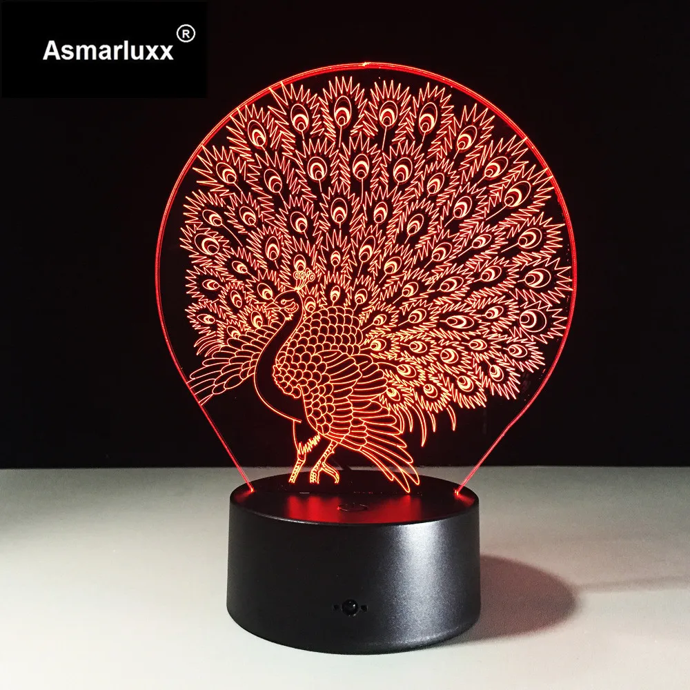 Ночник в виде павлина декоративная Лавовая Лампа для дома светодиодный чное