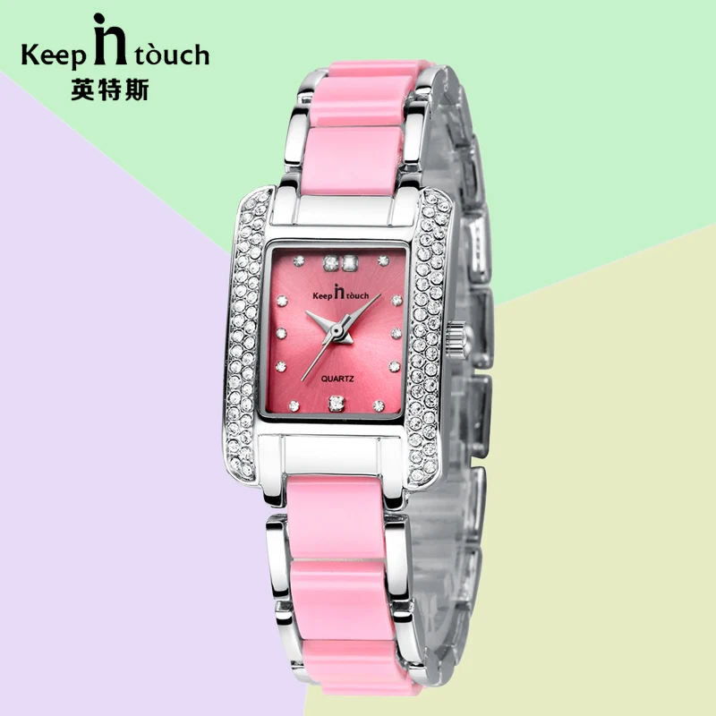 Reloj Mujer Новинка 2017 года Элитный Бренд стразы Кварцевые часы Женские прямоугольник
