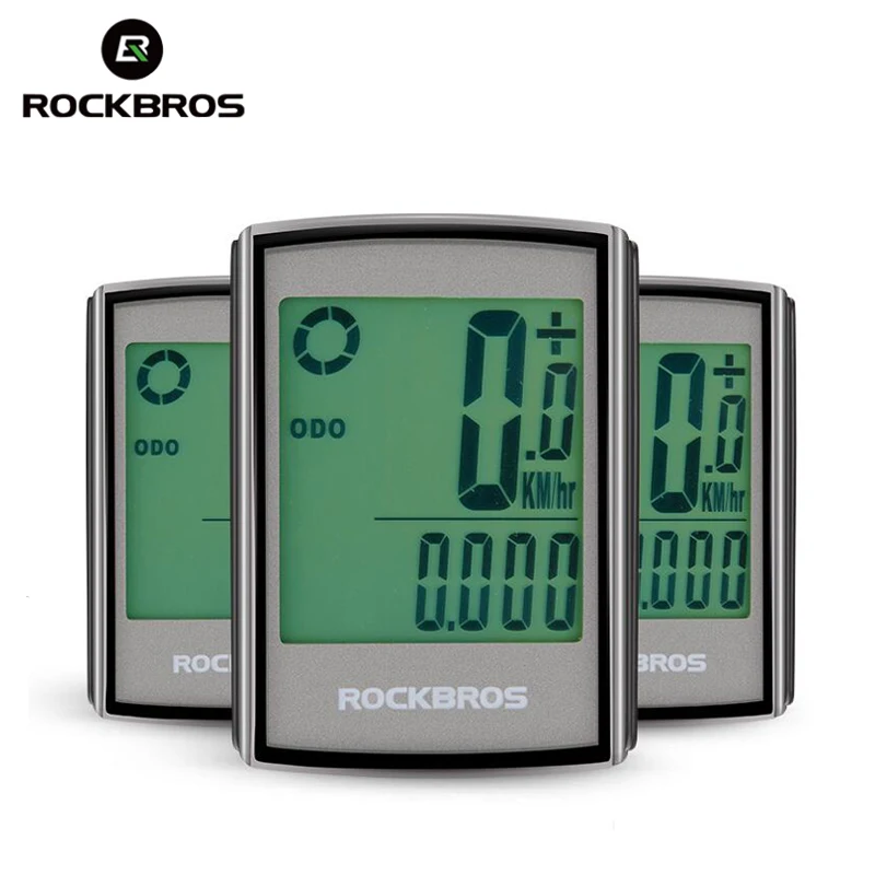 Rockbros велосипедный компьютер с ЖК подсветкой беспроводной секундомер