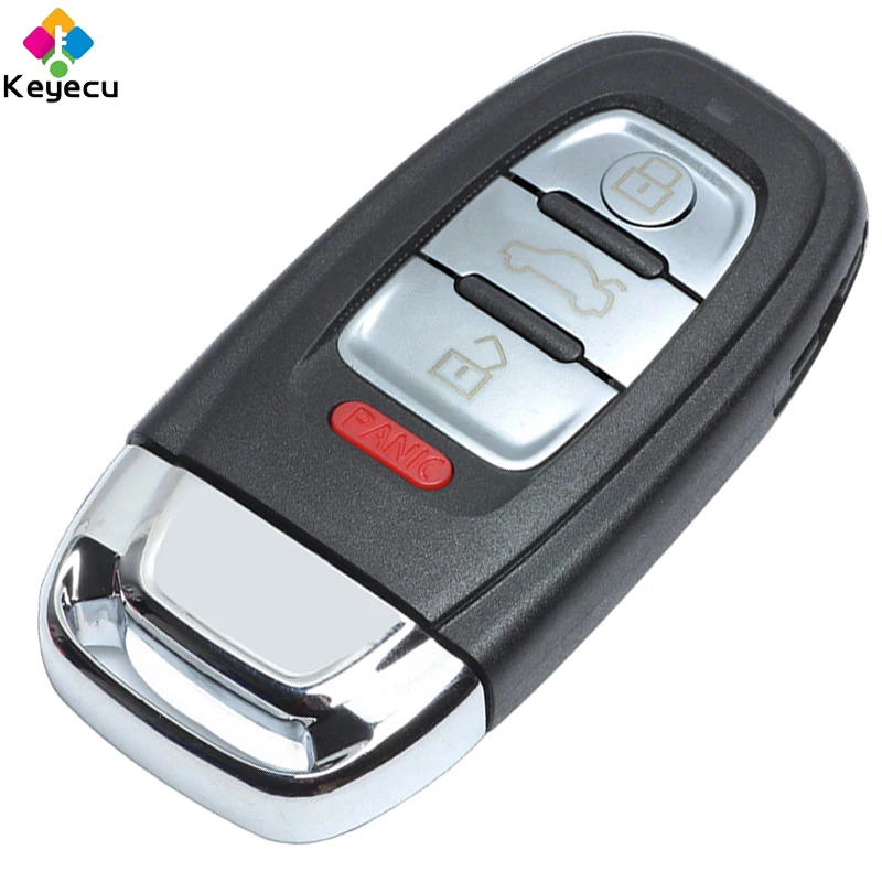 KEYECU Smart Remote Key - 3+1/ 4 Btns &amp 433MHz/ 868MHz FOB for Audi A3 A4 A5 A6 A8 Quattro Q5 Q7 R8 S4 S5 S6 S8 TT IYZFBSB802 |