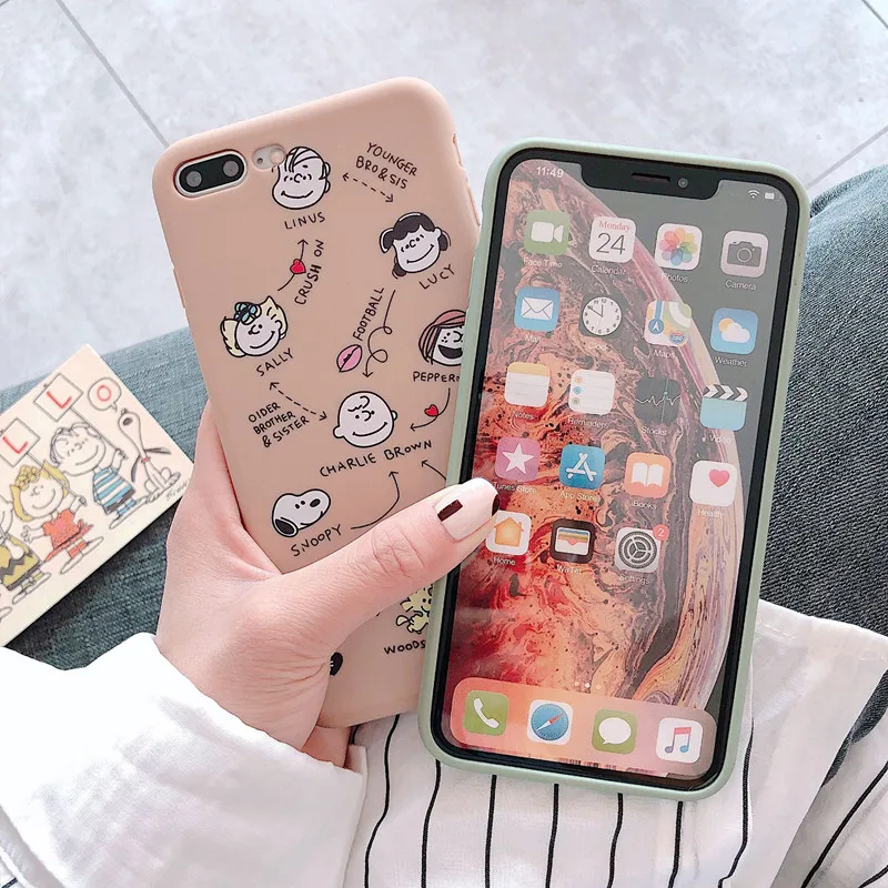 Чехол для телефона Cartonn Charlie коричневый силиконовый чехол с граффити iPhone 7 8 6s 6 Plus X