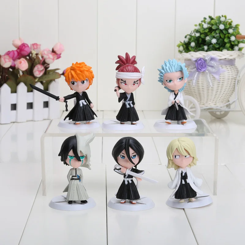 Экшн фигурки из ПВХ 6 шт./компл. 7 см аниме отбеливатель Ichigo Ulquiorra cifer Renji Ichimaru Gin